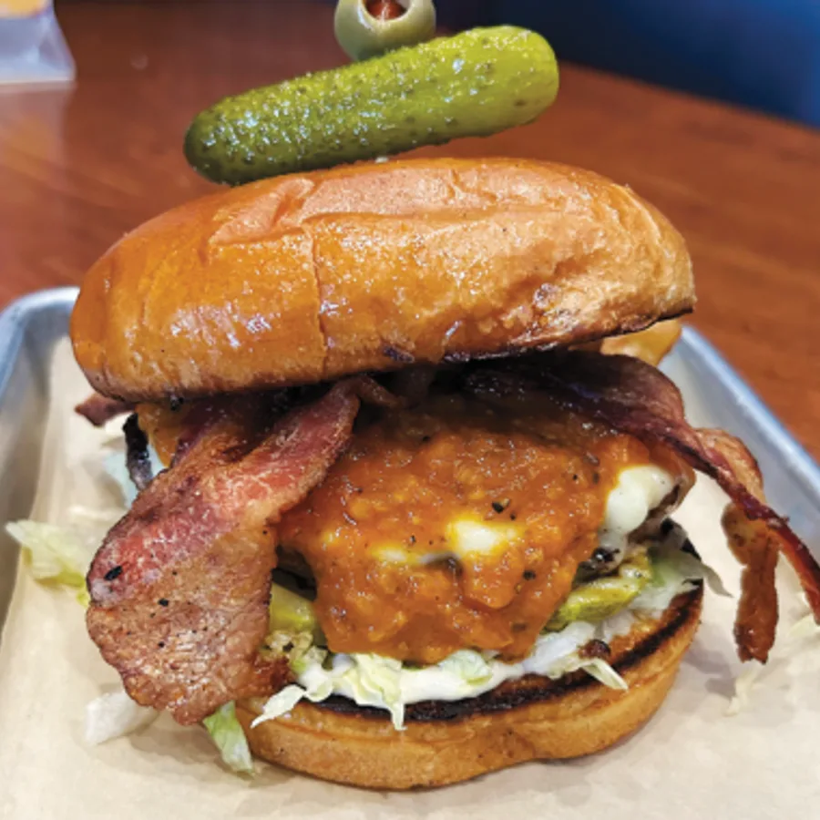 Bloody Mary Burger from Doc Crow's Social