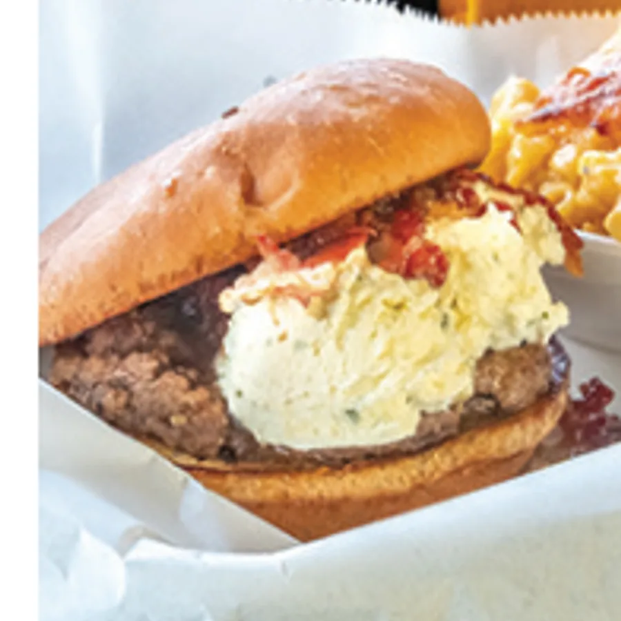 Bacon & Boursin Burger from Honey J's